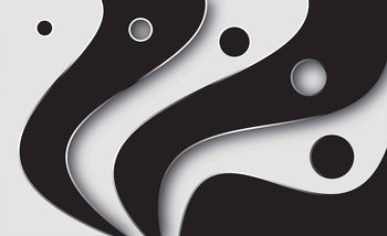 Abstract Modern Pattern Black White Wallpaper Mural