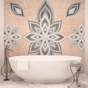 Abstract Pattern Silver Gold Wallpaper Mural