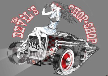 Alchemy Hot Rod Devil Car Wallpaper Mural