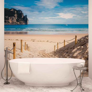 Beach Path Nature Sea Sand Cliff Wallpaper Mural