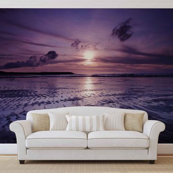 Beach Sunset Wallpaper Mural