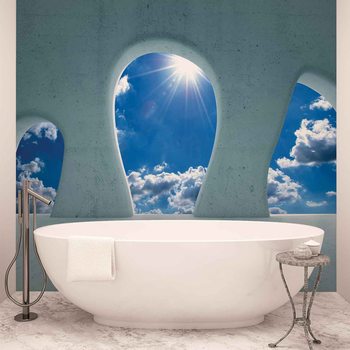 Blue Sky View Modern Wallpaper Mural