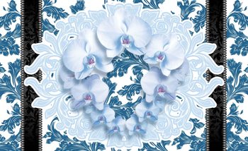 Ταπετσαρία Blumen Orchideen Muster