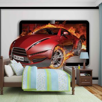 Фототапет Car Flames