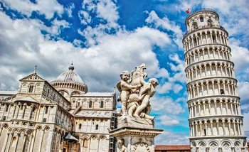 City Piazza Miracoli Leaning Tower Pisa Wallpaper Mural