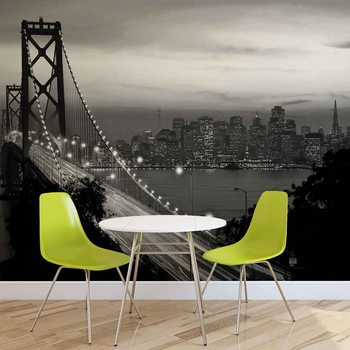 City Skyline Golden Gate Bridge Wallpaper Mural