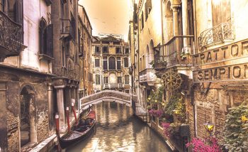 City Venice Canal Bridge Art Wallpaper Mural