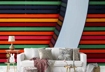 Colour Stripes Wallpaper Mural