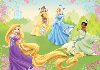 Disney Princesses Rapunzel Tiana Belle Wallpaper Mural