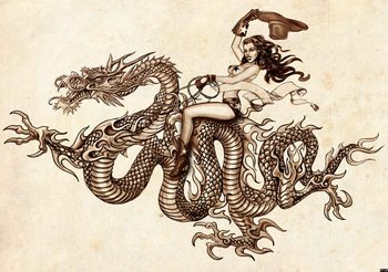 Dragon Tattoo Wallpaper Mural