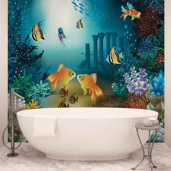 Fishes Corals Sea Wallpaper Mural