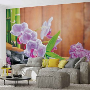 Flowers Orchids Zen Wallpaper Mural
