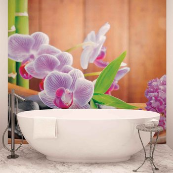 Flowers Orchids Zen Wallpaper Mural