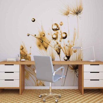 Golden Dandelion Wallpaper Mural