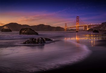 Golden Gate Bridge Fading Daylight Wallpaper Mural