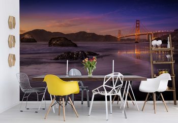 Golden Gate Bridge Fading Daylight Wallpaper Mural