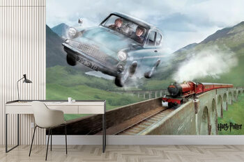 Wallpaper Mural Harry Potter - Flying Ford Anglia