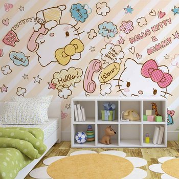 Hello Kitty Poster Anime Wall Art for Bedroom Living Room Decor Birthday  Gift Unframed 8x10in