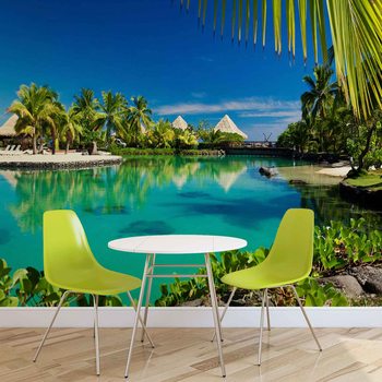 Island Palms Tropical Sea Wallpaper Mural