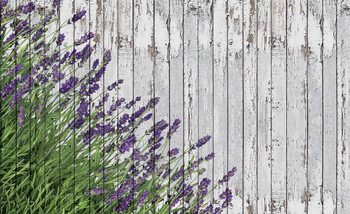 Lavendar Wood Planks Wallpaper Mural