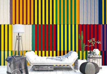 Light And Coloured Verticals Wallpaper Mural