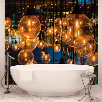 Light Bulbs Vintage Retro Wallpaper Mural