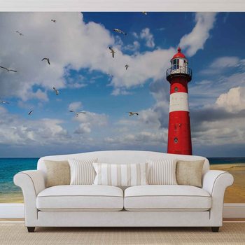 Lighthouse Beach Wallpaper Mural