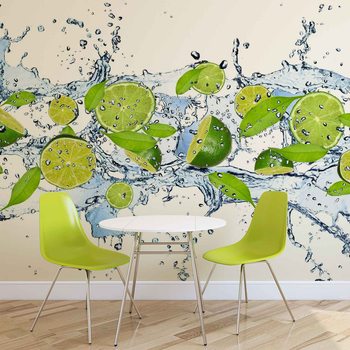 Limes Water Wallpaper Mural