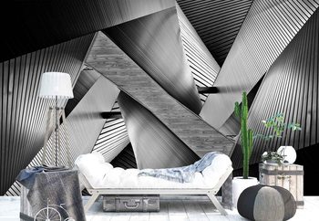 Metal Origami Wallpaper Mural