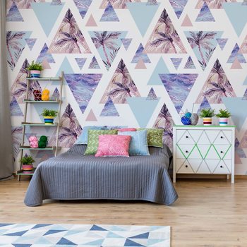Modern Tropical Pattern Wallpaper Mural
