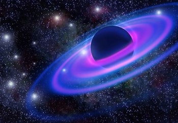 Neon Planet Wallpaper Mural