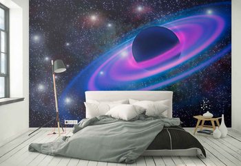 Neon Planet Wallpaper Mural