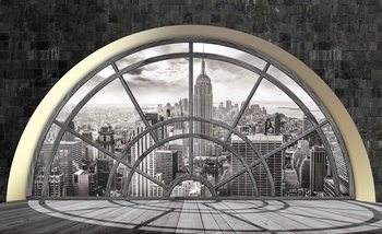 New York City Skyline Window Wallpaper Mural