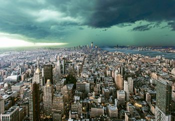 New York Under Storm Wallpaper Mural