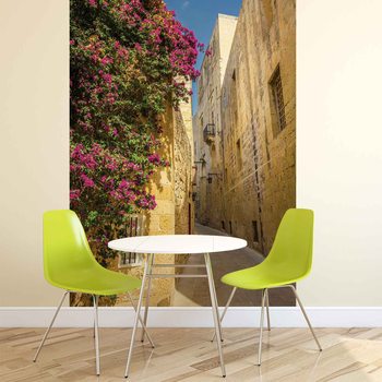 Old Town Flowers Wallpaper Mural