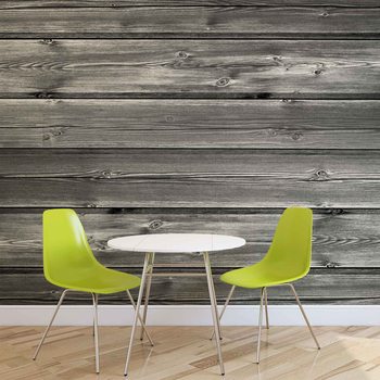 Pattern Grey Wooden Wallpaper Mural