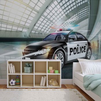Police Car Wallpaper Mural