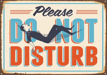 Retro Poster Do Not Disturb Wallpaper Mural