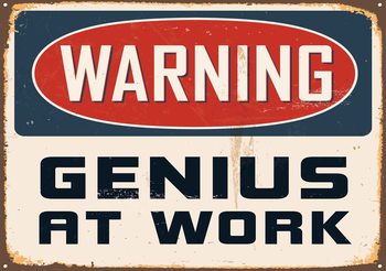 Retro Poster Genius Wallpaper Mural