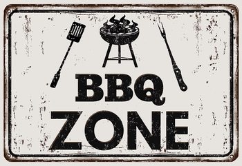 Фототапет Retro Sign Bbq Zone