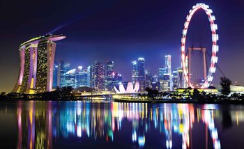 Singapore City Skyline Wallpaper Mural