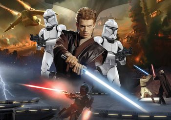 Star Wars Attack Clones Anakin Skywalker Wallpaper Mural