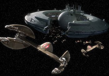 Star Wars Droid Control Ship Lucrehulk Wallpaper Mural