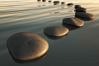 Stones Ripples Zen Wallpaper Mural