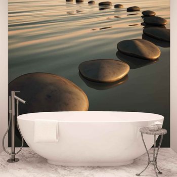 Stones Ripples Zen Wallpaper Mural