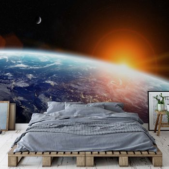 Sunrise Over Planet Earth Wallpaper Mural