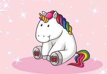 Sweet Unicorn Pink Wallpaper Mural