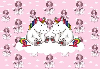 Sweet Unicorns Pink Wallpaper Mural