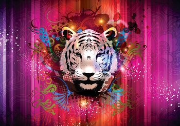 Tiger Abstract Wallpaper Mural