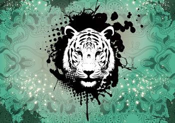 Tiger Abstract Wallpaper Mural